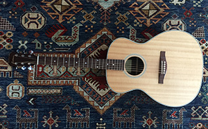 ukelele on an oriental rug