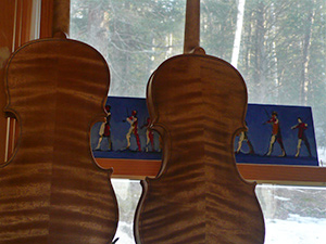 violins in the window